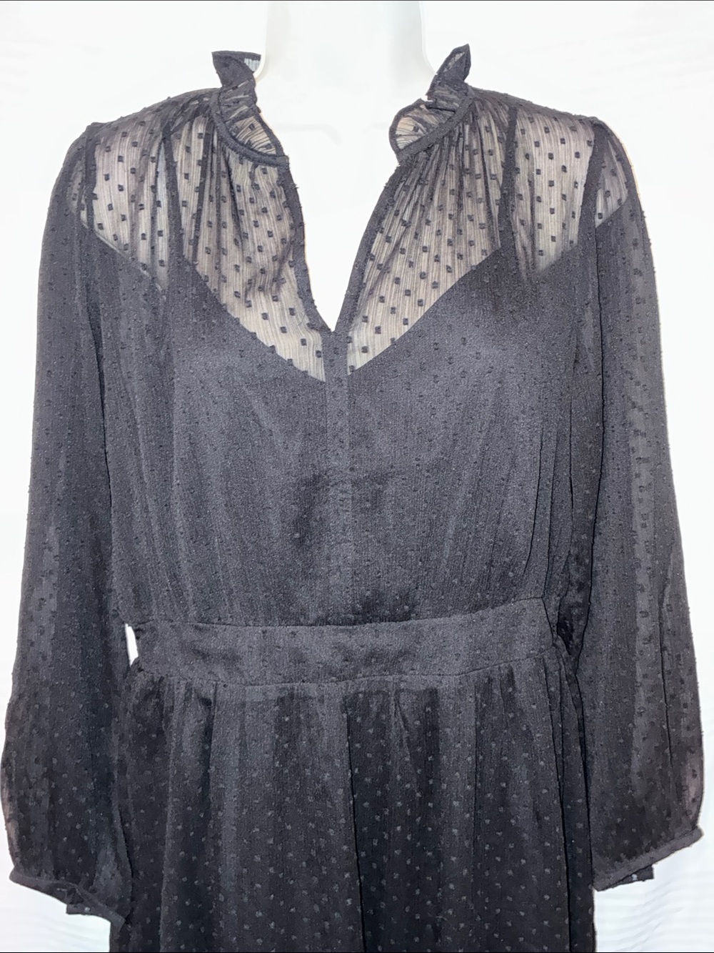 LOFT Black Textured Dress, Size 6, NWT
